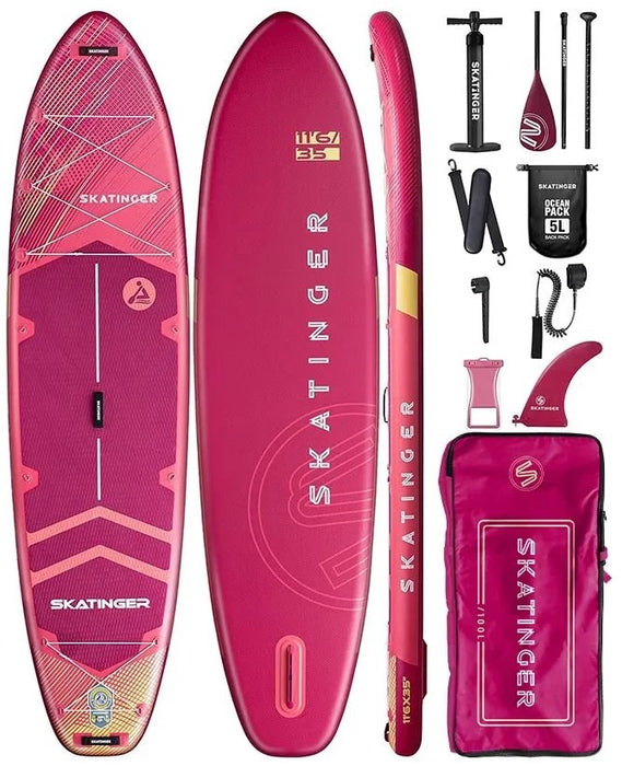 Деска SUP SKATINGER Prana Meteor Red 350x89x15 см