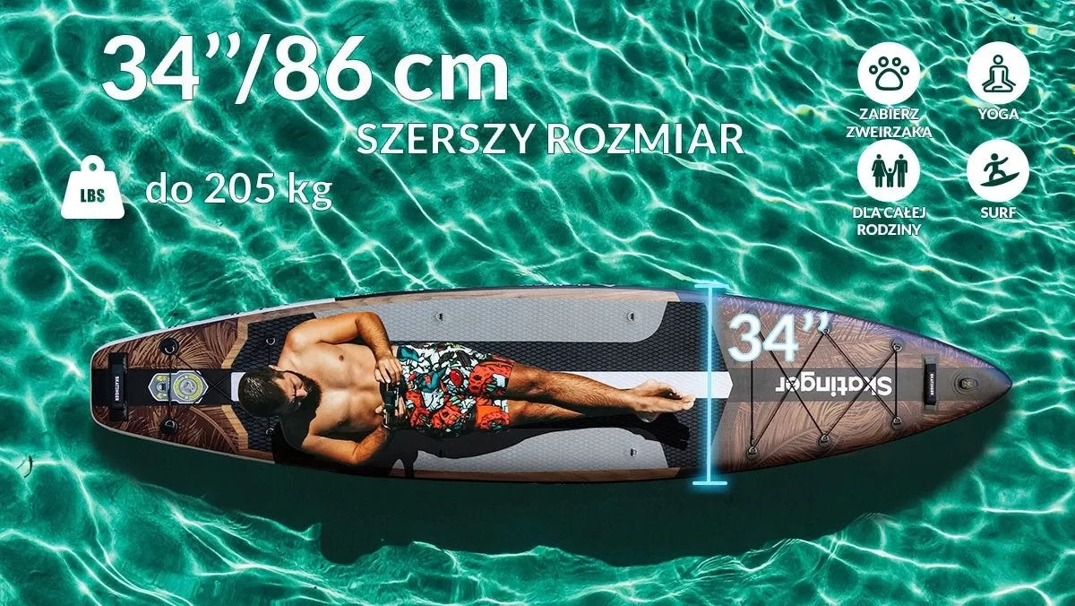 Деска SUP SKATINGER Waverider 380x86x16 Touring