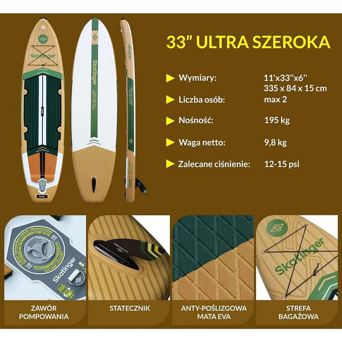 SUP дъска SKATINGER Peninsula Trojan Horse 335x84x15 Touring