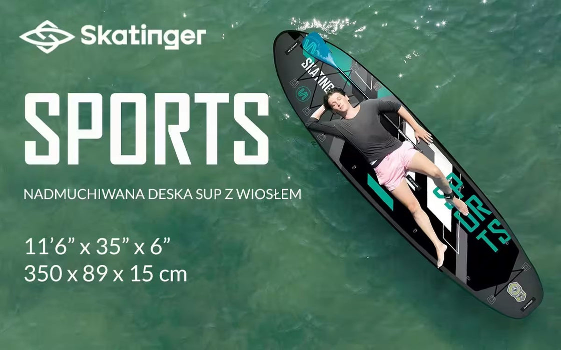 Деска SUP SKATINGER Сив спортен 350x89x15 Йога