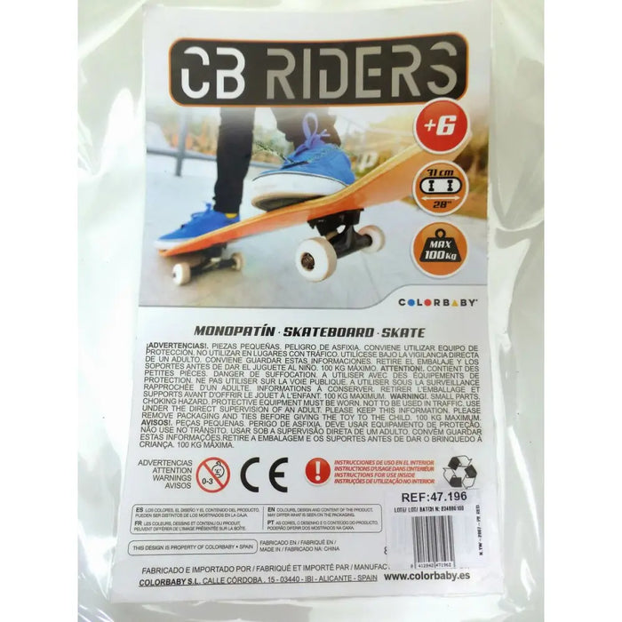 Скейтборд Colorbaby Червен (2 броя)
