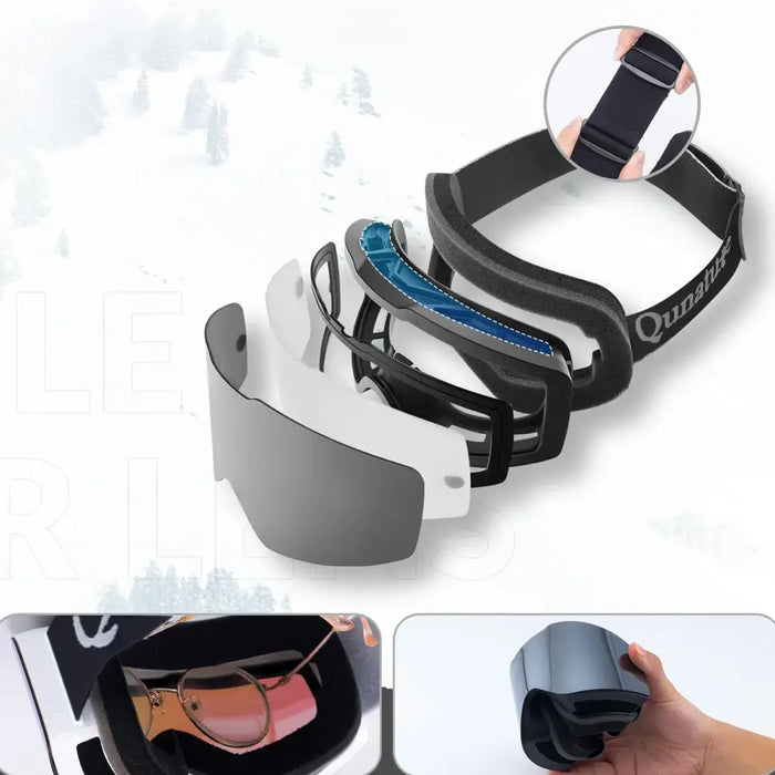Ски очила Qunature Black Frameless - черни