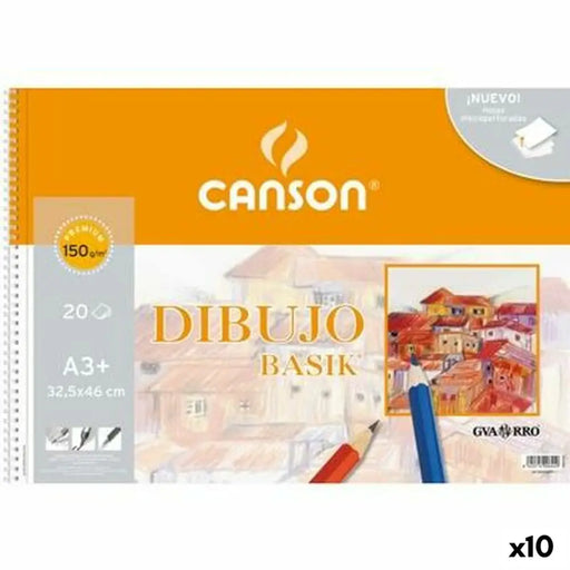 Скицник Canson Basik Микроперфориран 20 Листи A3 (10 броя)