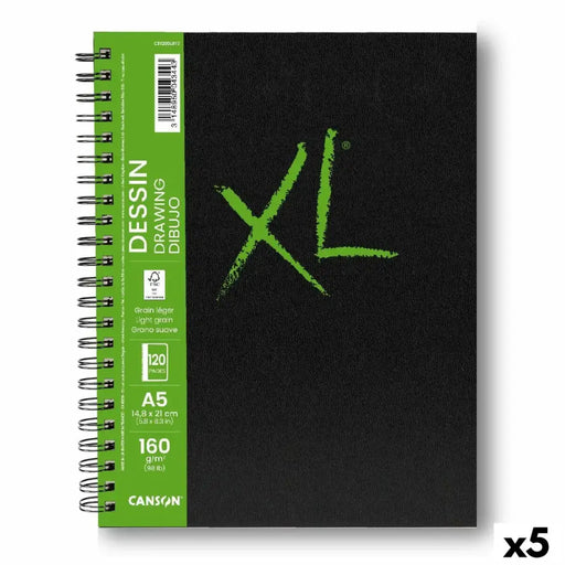 Скицник Canson XL Drawing Бял A5 5 броя 60 Листи 160 g/m2