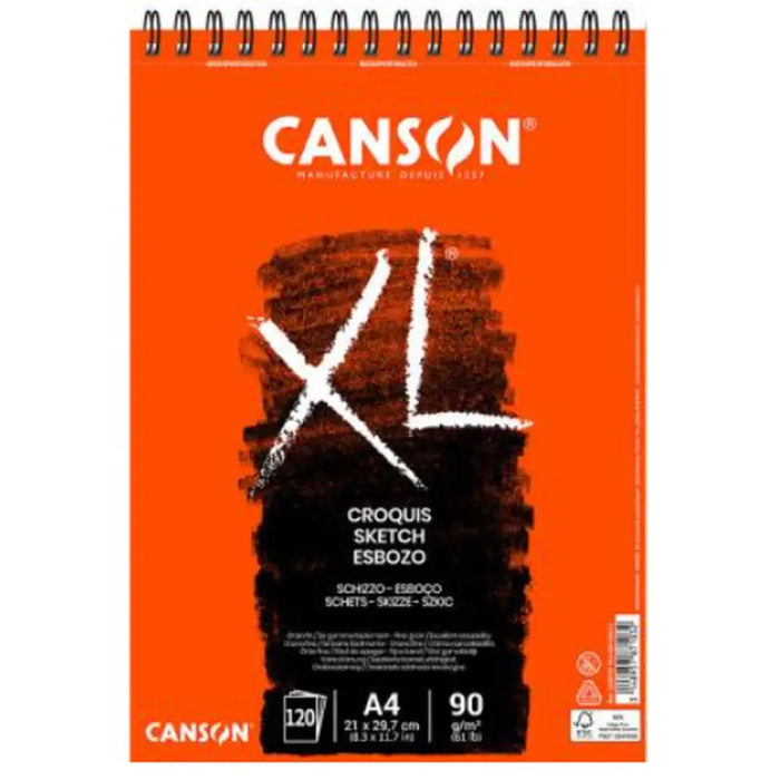 Скицник Canson XL Esboso 20 Листи Бял Естествен A4 5 броя