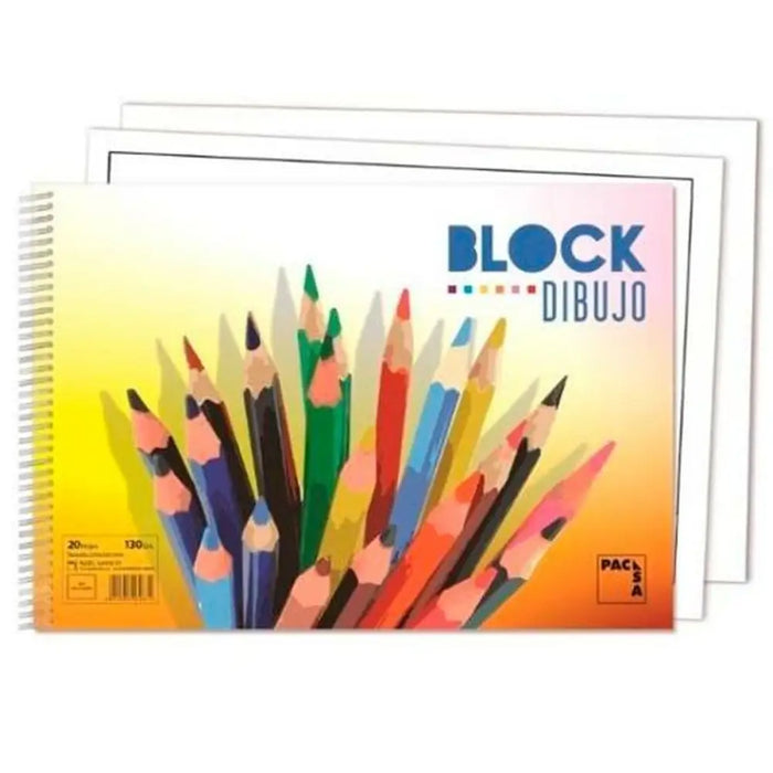 Скицник Pacsa 20 Листи 130 g/m² 33 x 23 cm С рамка