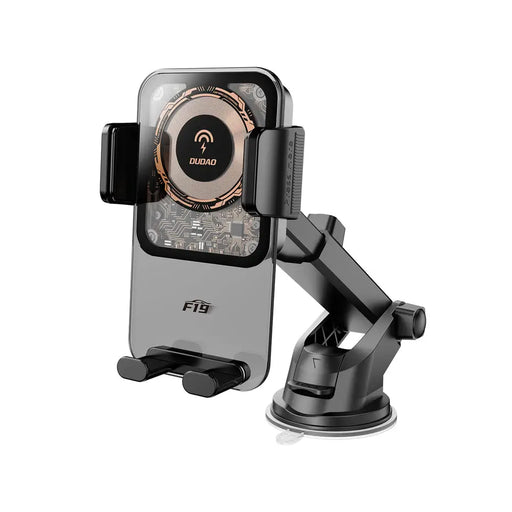 Скоба за кола Dudao F19 с индуктивно зарядно 15W - черна