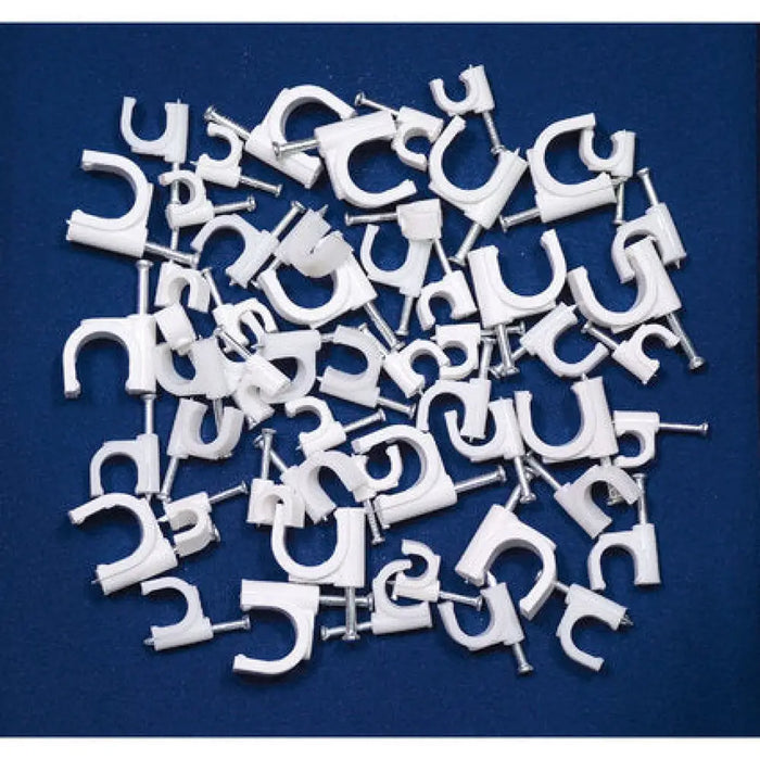 СКОБИ ЗА КАБЕЛ 4MM - 100БР HOROZ С ПИРОНИ