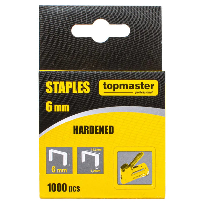 СКОБИ ЗА ТАКЕР 6 ММ TOPMASTER 1000 БРОЯ
