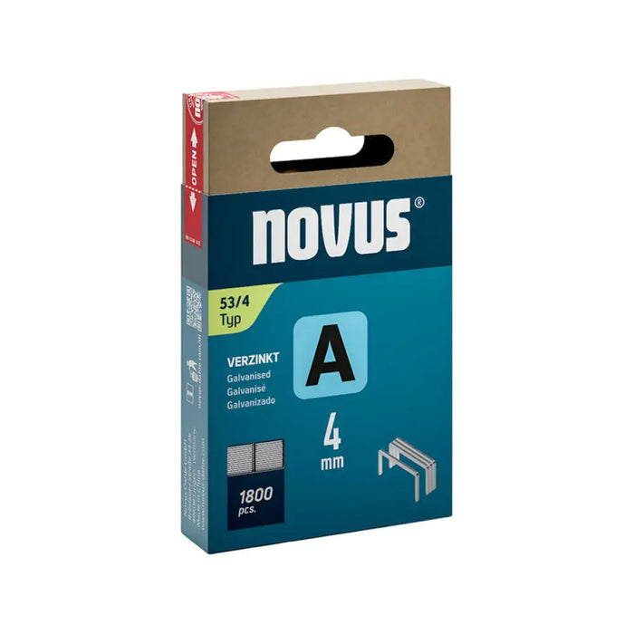 СКОБИ ЗА ТАКЕР ТИП А 53 4 ММ NOVUS 1800 БРОЯ