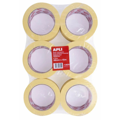 Скоч Apli Каросерия Художник Жълт 6 Части 48 mm x 45 m