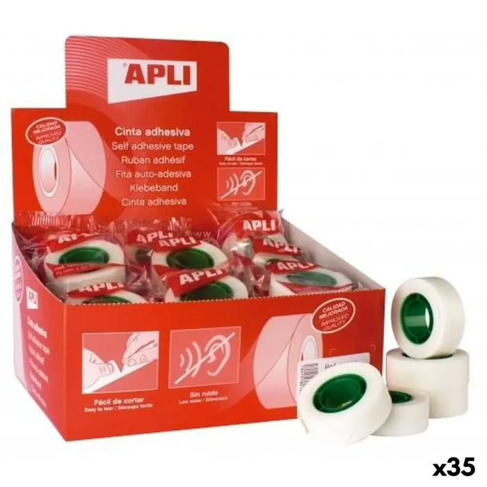 Скоч Apli Прозрачен 19 mm x 33 m (35 броя)
