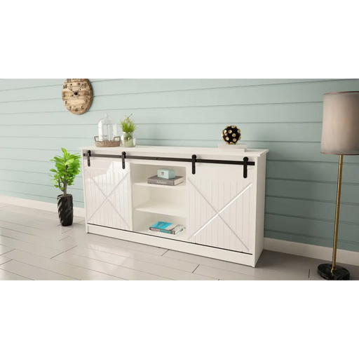 Скрин 160x80x35 GRANERO бял/бял гланц