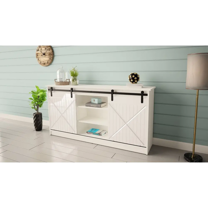 Скрин 160x80x35 GRANERO бял/бял гланц