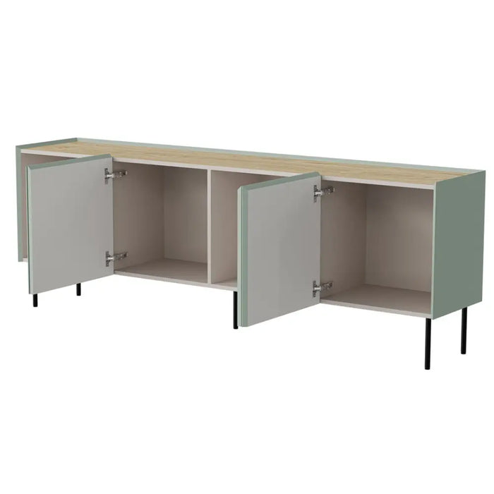 Скрин Cama FELLINI 200x40x70 маслина + плот от омаслен дъб