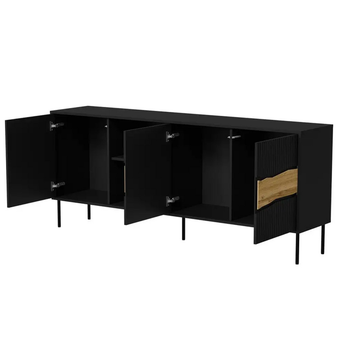 Скрин Cama INSERTO 3D1W 190x40x80 черен + LED