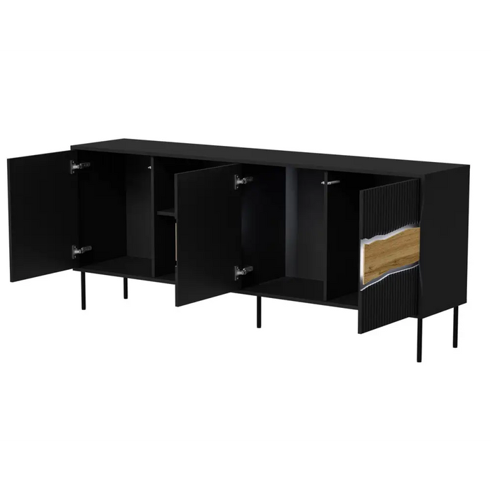 Скрин Cama INSERTO 3D1W 190x40x80 черен + LED