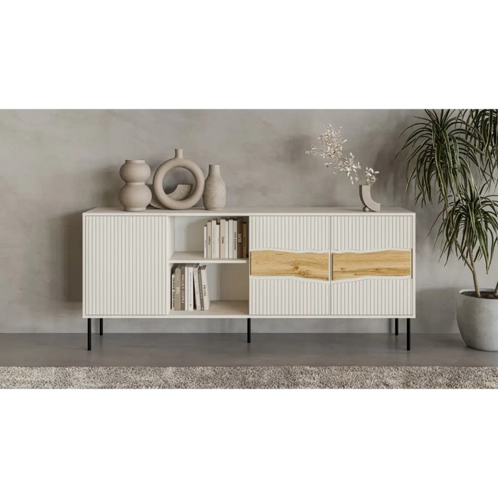 Скрин Cama INSERTO 3D1W с чекмеджета 190x40x80 кашмир + LED
