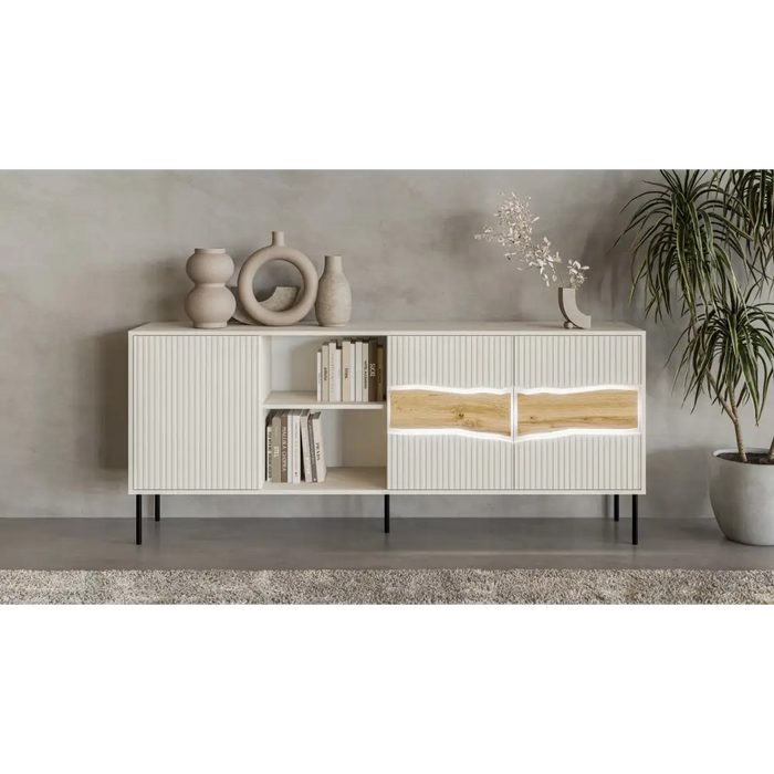Скрин Cama INSERTO 3D1W с чекмеджета 190x40x80 кашмир + LED