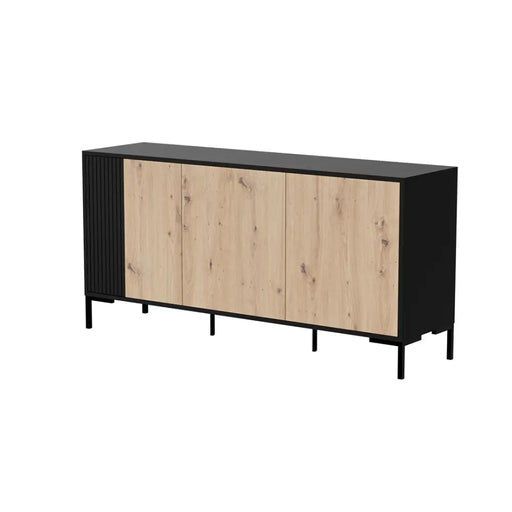 Скрин Cama MERCI 151 x 40 x 74 см черен/занаятчийски дъб