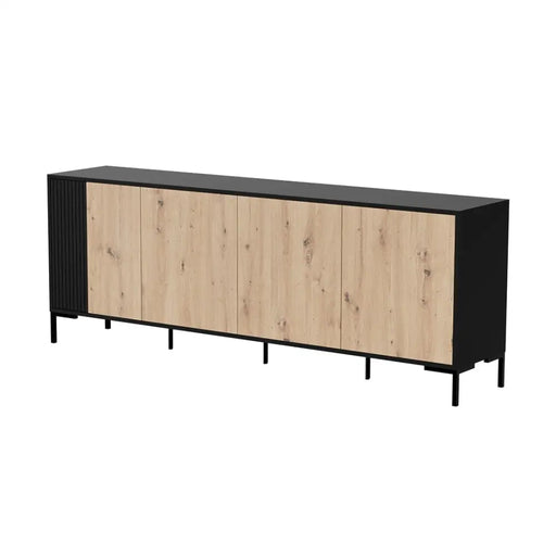 Скрин Cama MERCI 200 x 40 x 74 см черен/занаятчийски дъб