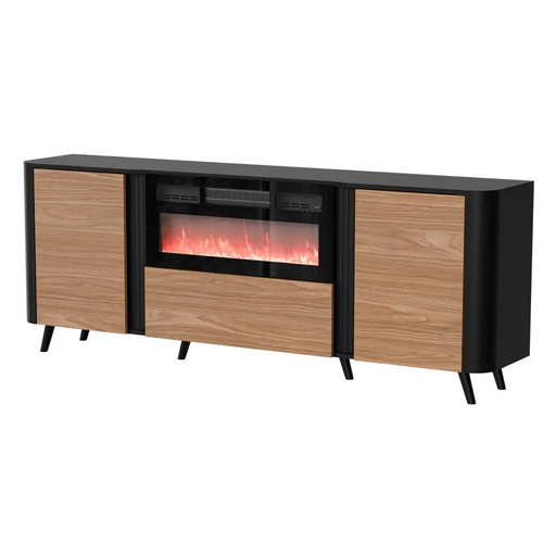 Скрин Cama Volare 200 x 39 x 75 см черно/орех + камина