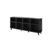 Скрин FARO 200x42x82 черен мат + дъб крафт