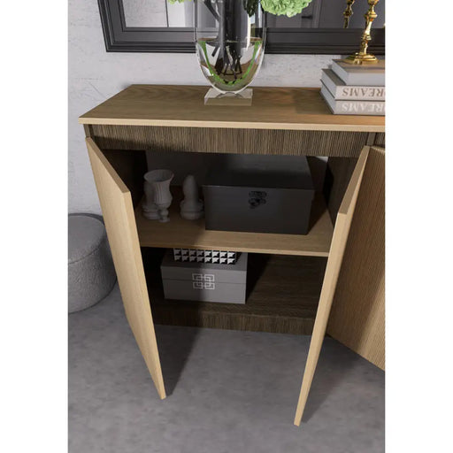 СКРИН NATURAL IRIM 150Х80Х46 CM ЛИНЕА ДЪБ/КАФЯВ