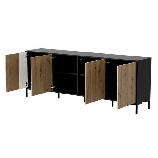 Скрин Cama MERCI 200 x 40 x 74 см черен/занаятчийски дъб