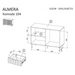 Скрин Cama с 2 чекмеджета ALMERA 104x42x75 орех/кашмир