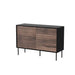 Скрин Cama CORTINA 1D3S 120x40x81 черен/орех