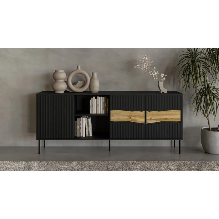Скрин Cama INSERTO 3D1W 190x40x80 черен + LED