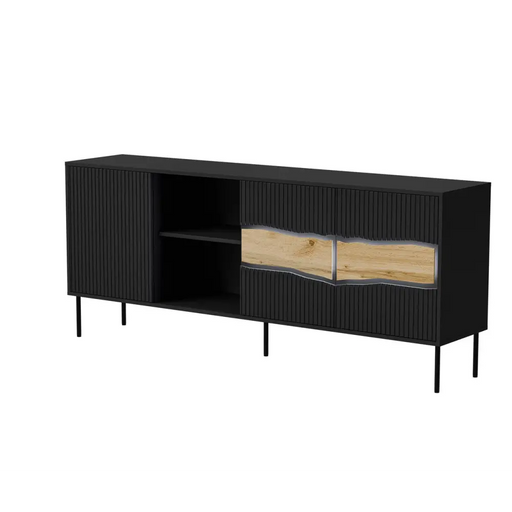 Скрин Cama INSERTO 3D1W 190x40x80 черен + LED