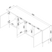 Скрин Cama INSERTO 3D1W 190x40x80 черен + LED