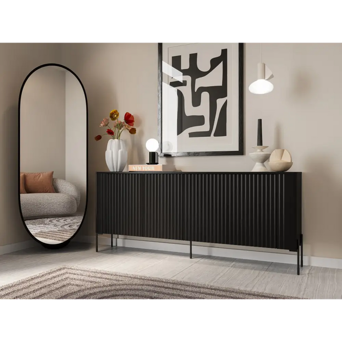 Скрин Cama VERA 190x40x80 черен мат