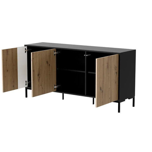 Скрин Cama MERCI 151 x 40 x 74 см черен/занаятчийски дъб