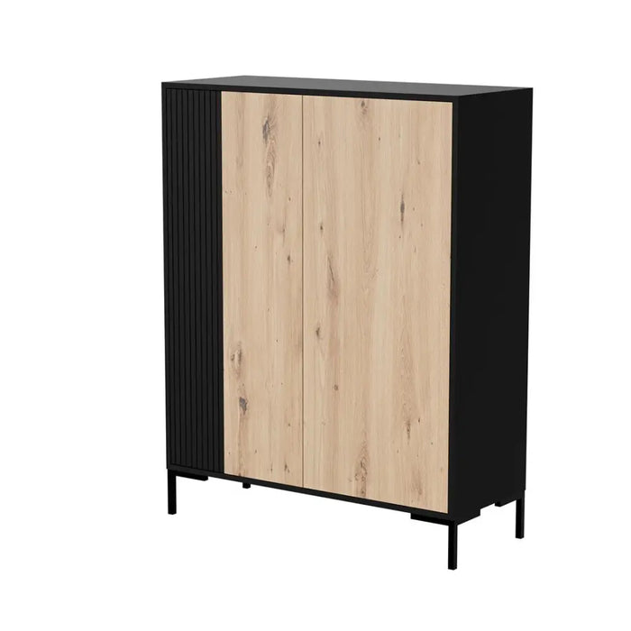 Скрин Cama MERCI 100 x 40 x 129 см черен/занаятчийски дъб