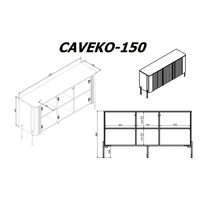 Скрин Cama VERA 150x40x80 бял мат