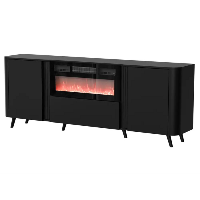 Скрин Cama Volare 200 x 39 x 75 см черен + камина