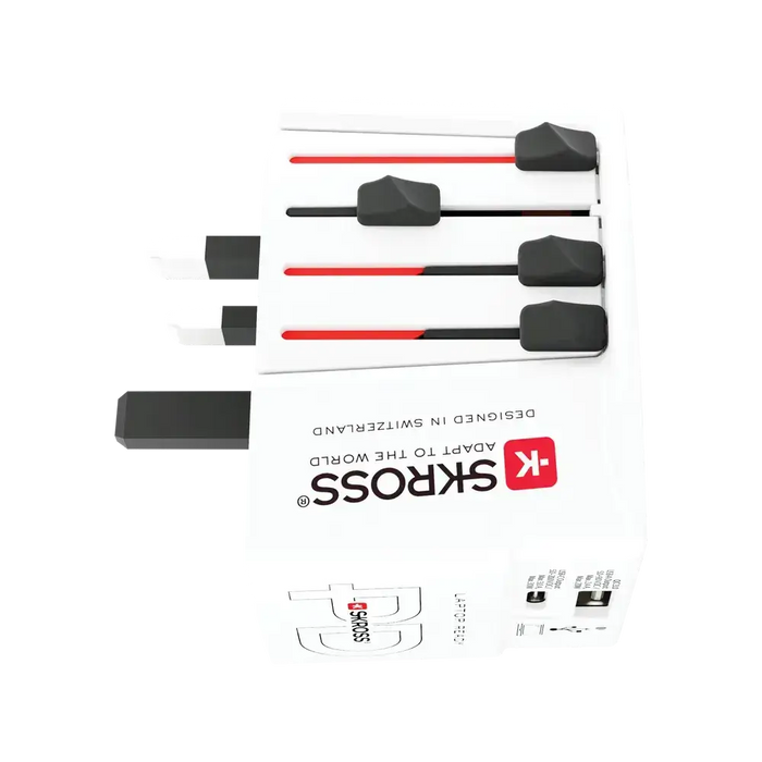 Skross универсален адаптер 220V 30W бял