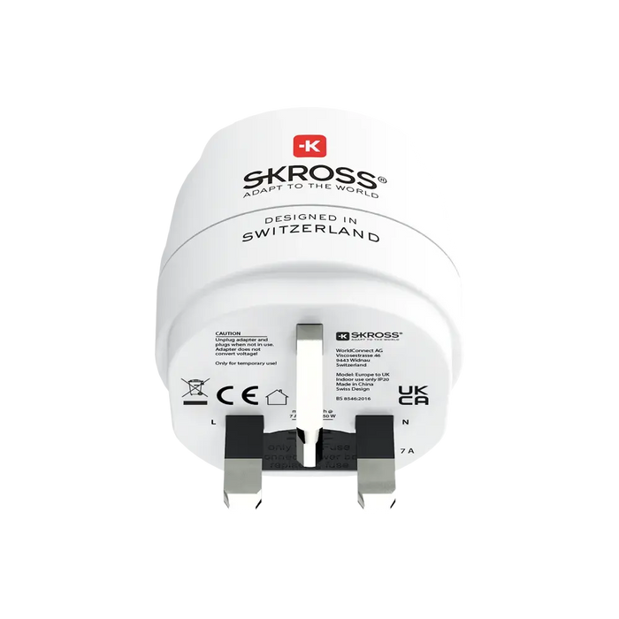 Skross адаптер 220V EU към UK