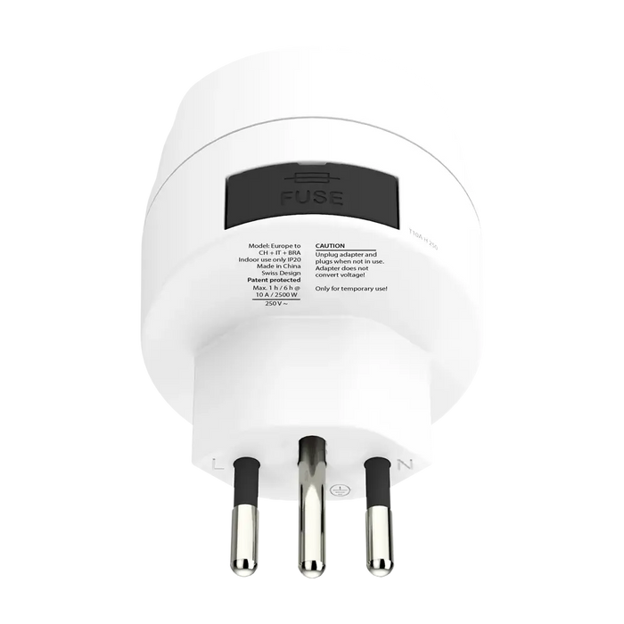 Skross универсален адаптер World to CH+IT+ Brasil, USB