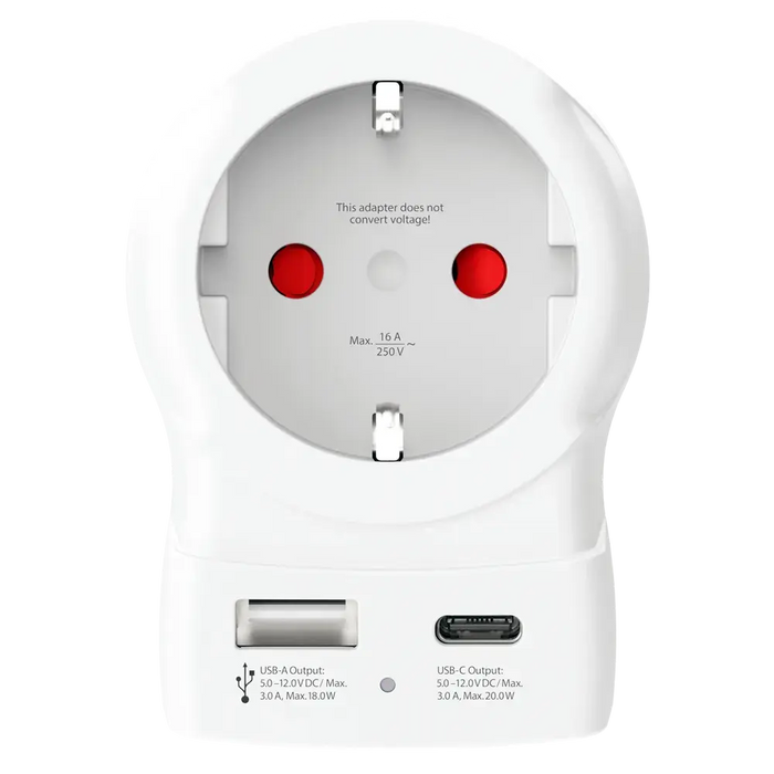 Skross универсален адаптер Europe to UK + 1 x USB  A/C порт, 20W 1500283E