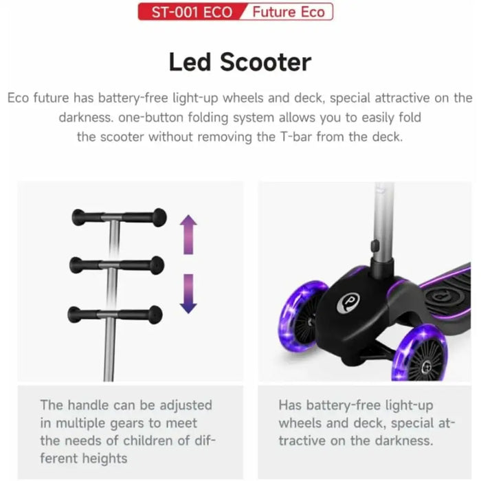 Скутер Ociotrends Eco Future Scooter Зелен 3 Колела