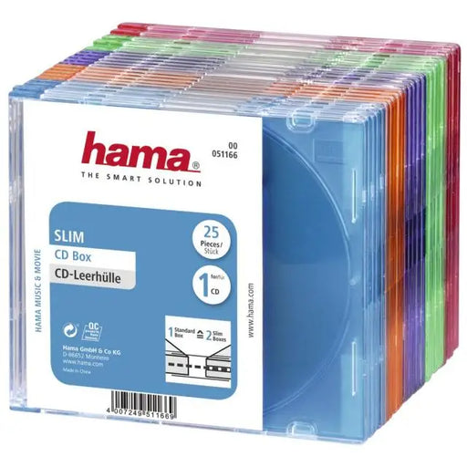 Slim CD кутийки за дискове Hama опаковка от 25 бр цветни