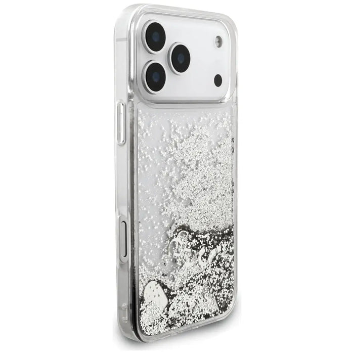 Случай Guess Liq. Glitter Charms за iPhone 17 Pro Max
