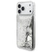 Случай Guess Liq. Glitter Charms за iPhone 17 Pro - сребрист