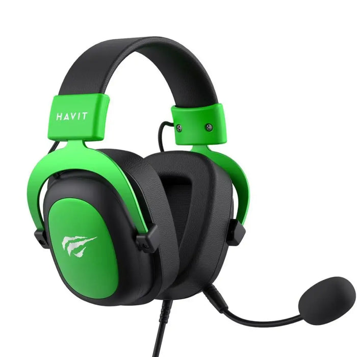 Слушалки за игра с микрофон Havit H2002d Черен Зелен