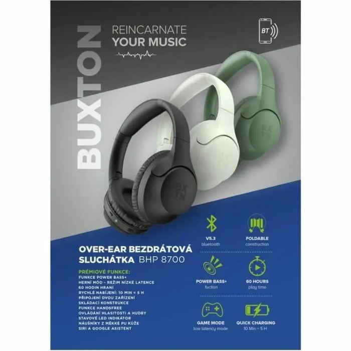 Слушалки Buxton BHP 8700 Бял Зелен