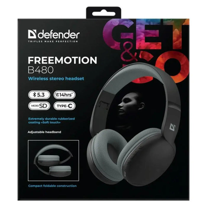 СЛУШАЛКИ DEFENDER BLUETOOTH FREEMOTION B480 ЧЕРНИ